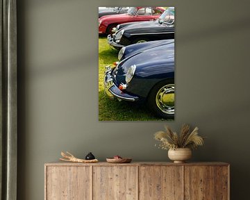 Porsche 356 klassische Sportwagen in einer Reihe von Sjoerd van der Wal Fotografie