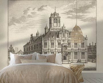 Delft, Stadhuis, 1736 van Atelier Liesjes