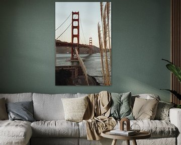 Pluimen voor de Golden Gate Bridge in San Francisco | Reisfotografie | Californië, U.S.A. van Sanne Dost