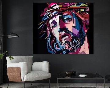 Jesus in Pop Art WPAP von SW Artwork