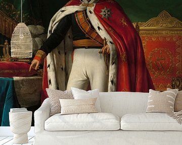 Portret van Willem I, koning der Nederlanden bewerkt met geitenkop van StudioMaria.nl