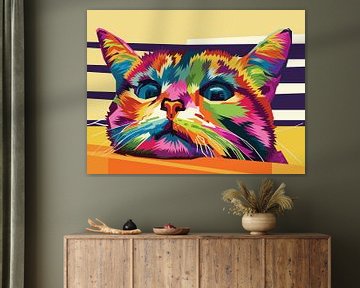 Cat in Pop Art WPAP von SW Artwork