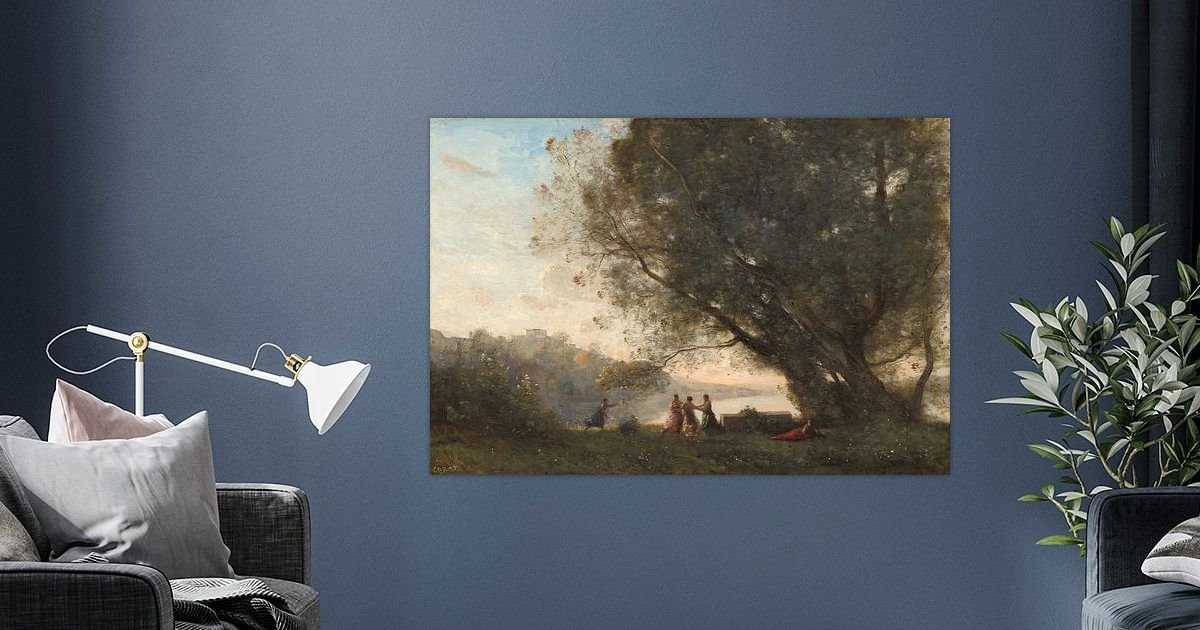 Yomcut Leinwand-Kunst 'Orpheus Führt Eurydike' – 30 X [Höhe] Cm, Griechische Mythologie, Vintage-Dekoration