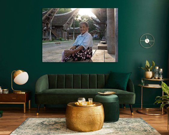 Voorbeeld van het werk in een kamer