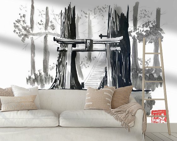 Voorbeeld van het werk in een kamer