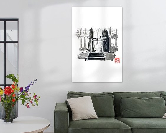 Voorbeeld van het werk in een kamer