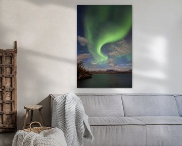 Aurora Borealis boven Torneträsk van Jiri Viehmann