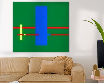 Between blue and yellow