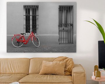 Fahrrad an der Wand von Jacob Bremer