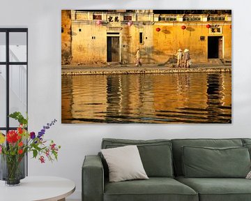 Thu Bon Fluss in Hoi An, Vietnam von Peter Schickert