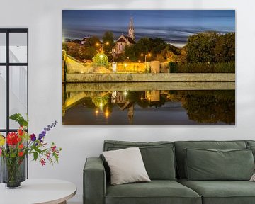 Germany, Stuttgart berger church reflecting in silent water by adventure-photos