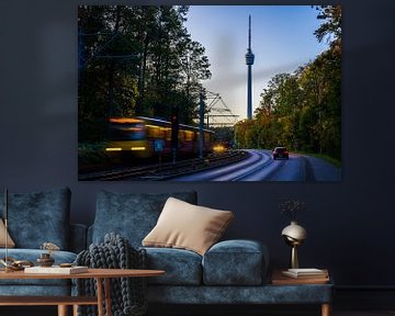Duitsland, Stuttgart bomen versieren stadsgezicht van stuttgart bij tv toren van adventure-photos