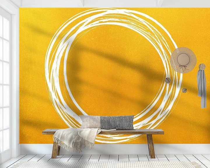 Sfeerimpressie behang: Golden Circles van MDRN HOME