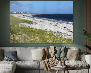 Strand Treffiagat , bij Quimper in Bretagne, Frankrijk van Imladris Images