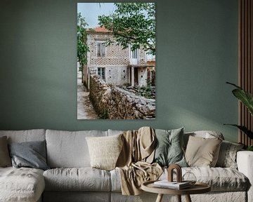 Pastelkleurige straatjes Zakynthos | Reisfotografie | Wall art fotografie print van Alblasfotografie