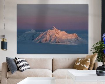 Alpenglühen Mount Hunter von Menno Boermans