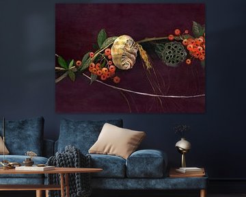 Still life with rowan berries 1 by Claudia Gründler