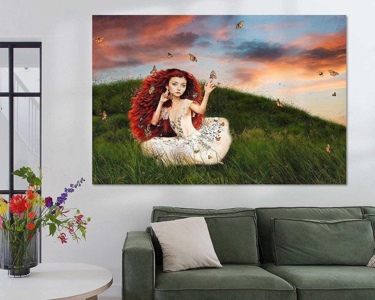 Voorbeeld van het werk in een kamer