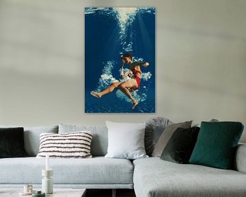 Meisje Duikt In Water Een Kunstschilderij van Jan Keteleer