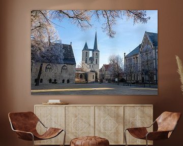 Halberstadt - Uitzicht vanaf het domplein op de St. Martinikerk (Saksen-Anhalt - Duitsland) van t.ART