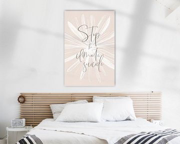 Stop au suicide climatique - design beige sur Melanie Viola