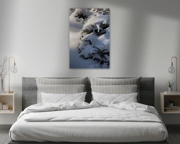 Baum im Wald, mit Schnee bedeckt, Winterfoto von Karijn | Fine art Natuur en Reis Fotografie
