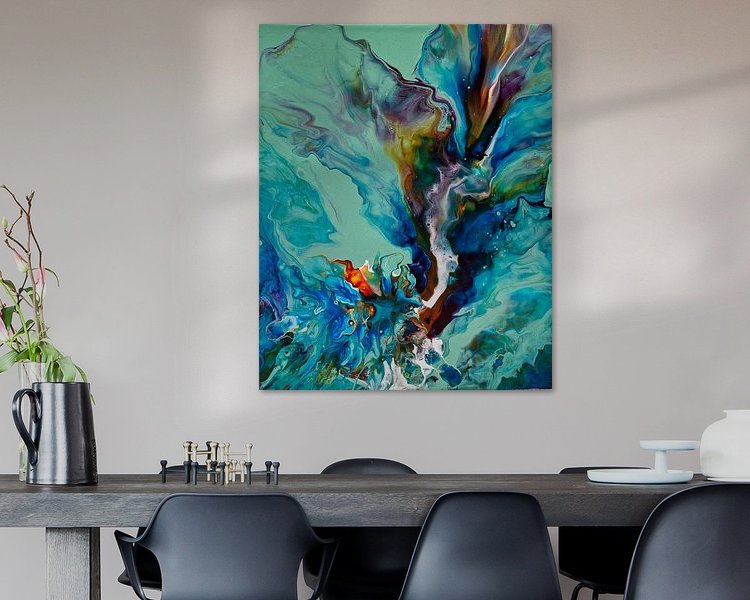 Voorbeeld van het werk in een kamer