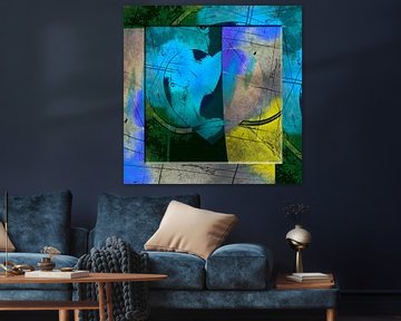Heart abstract blue sur Roswitha Lorz