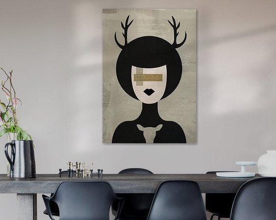 Voorbeeld van het werk in een kamer