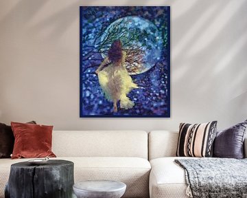 Die Frau und der Mond von Exceptional Art by Humphrey Isselt