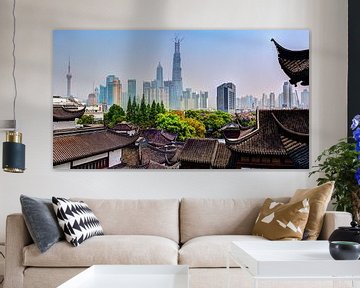 Vue panoramique du centre-ville de Shanghai sur Yevgen Belich