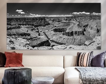Confluence Point, Grand Canyon en noir et blanc