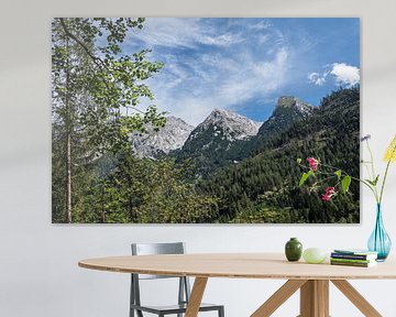 Paysage dans la vallée de Klausbach dans le Berchtesgadener Land en Bavière