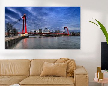 Rotterdam - Willemsbrug gezien vanaf het Noordereiland van Kees Dorsman