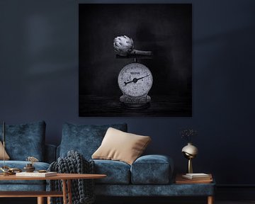 Antique scale with artichoke . by Saskia Dingemans Awarded Photographer