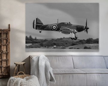 De legendarische Hawker Hurricane, een jachtvliegtuig van de Royal Air Force.