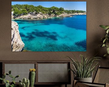 Mallorca, Turquoise paradise bay beach cala gat next to cala ratjada by adventure-photos