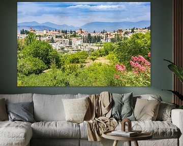 Uitzicht over de historische stad Granada in Andalusie