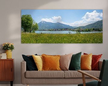 Rottach-Egern Blick  und Blumenwiese, Tegernsee von SusaZoom