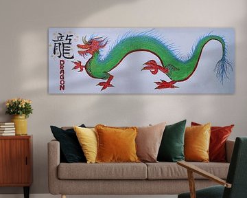 Een groene Chinese draak