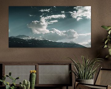 Panorama Alpen Patscherkofel Glungezer met sneeuw van Andreas Friedle