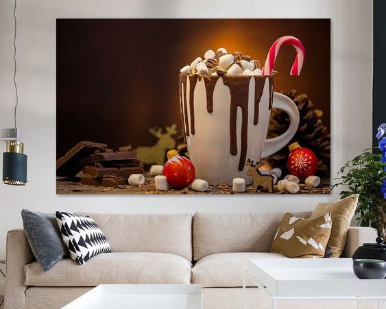 Voorbeeld van het werk in een kamer