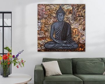 Schilderij Buddha zen mystiek van Bianca ter Riet