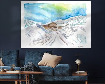 Aankomst in het gezellige winterverblijf in de Oostenrijkse Alpen van Markus Bleichner