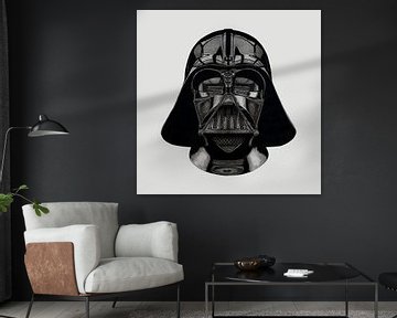 Darth Vader Maske Originalzeichnung von Douwe Beckmann