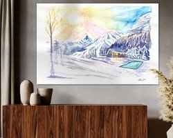 Voorbeeld van het werk in een kamer