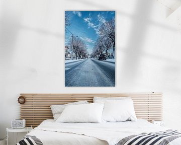 Sneeuwige weg van Jesper Drenth Fotografie