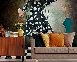 Voorbeeld van het werk in een kamer