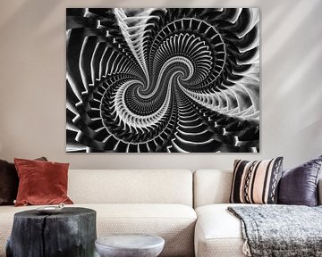 spiralen  zwart-wit II van Klaartje Majoor