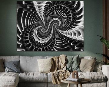 spiralen  zwart-wit II